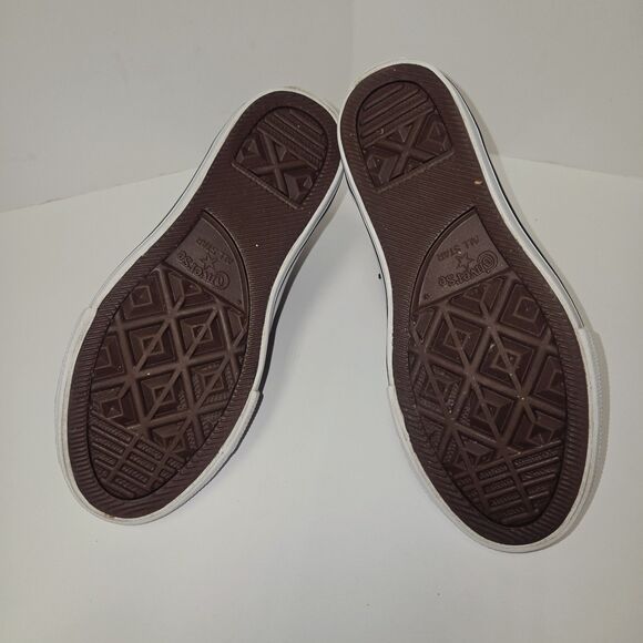 Converse All Star Girls Boys Leather Burgundy High-Top Sneakers #368046C… - Picture 6 of 9